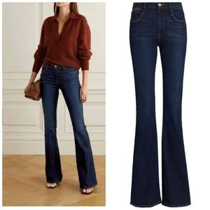 Frame Denim Dark Blue Flare Jeans